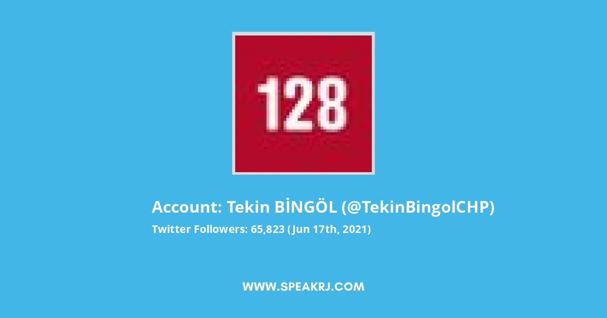 Tekin BİNGÖL Twitter Stats