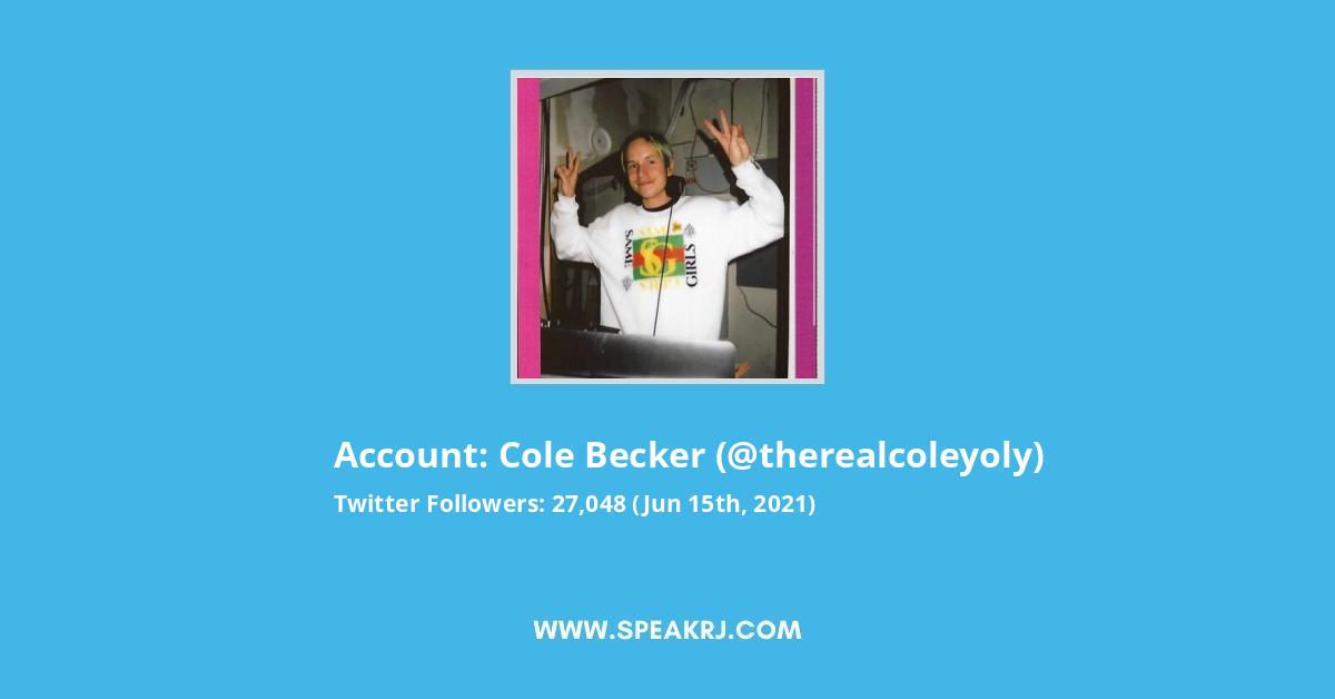Cole Becker Twitter Stats