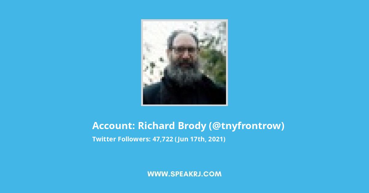 Richard Brody Twitter Followers Statistics Analytics SPEAKRJ Stats