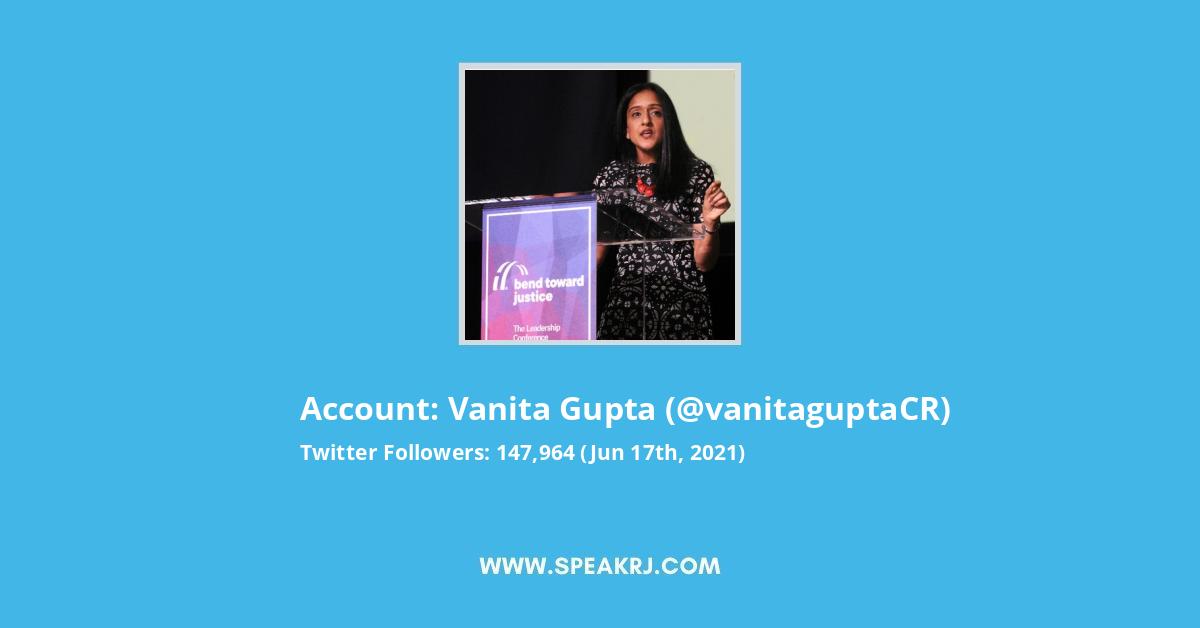 Vanita Gupta Twitter Stats