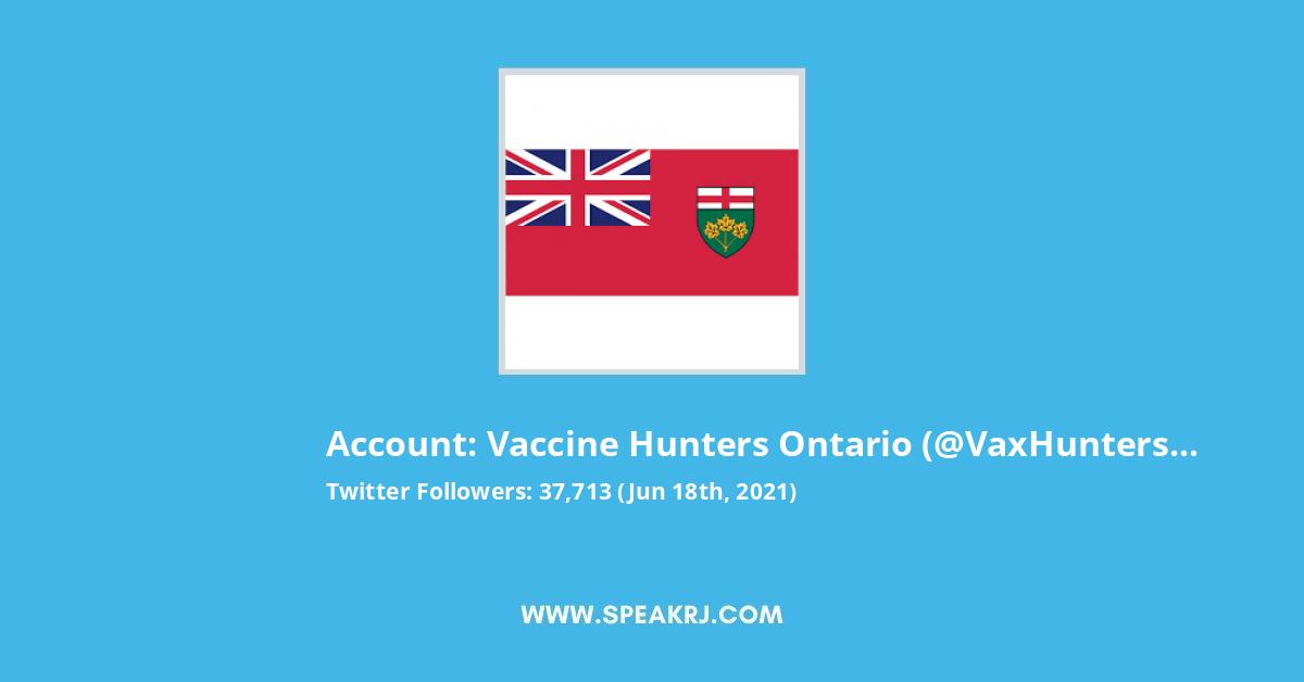 Vaccine Hunters Ontario Twitter Stats