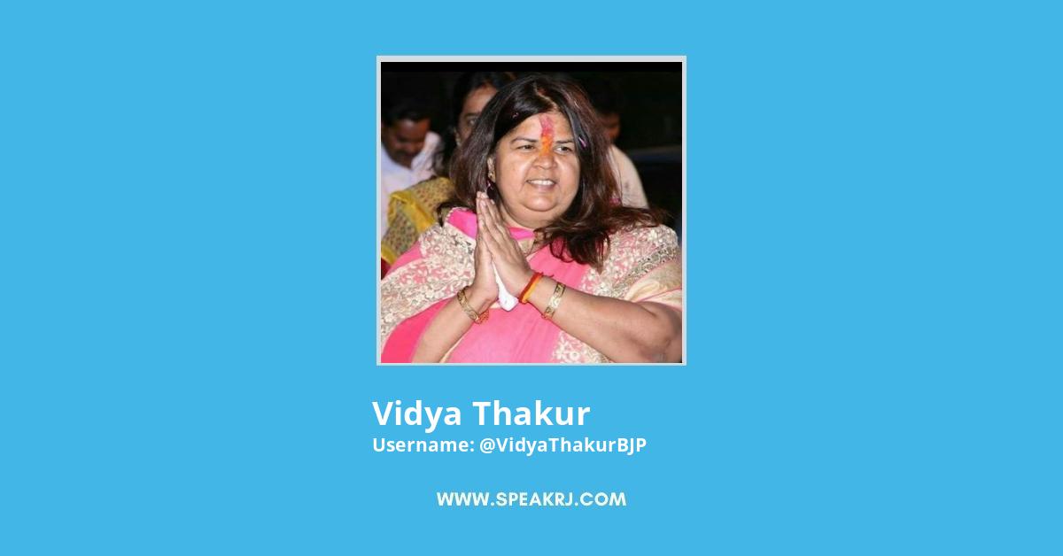 Vidya Thakur Twitter Stats