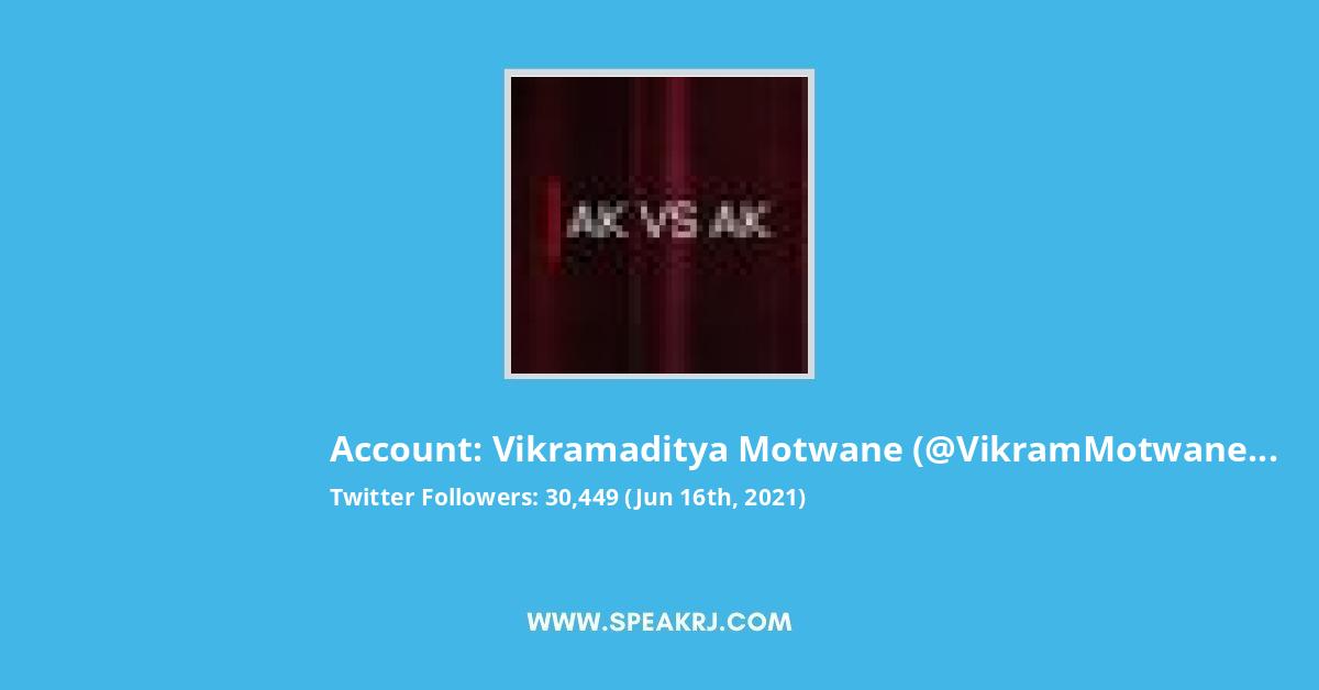 Vikramaditya Motwane Twitter Stats