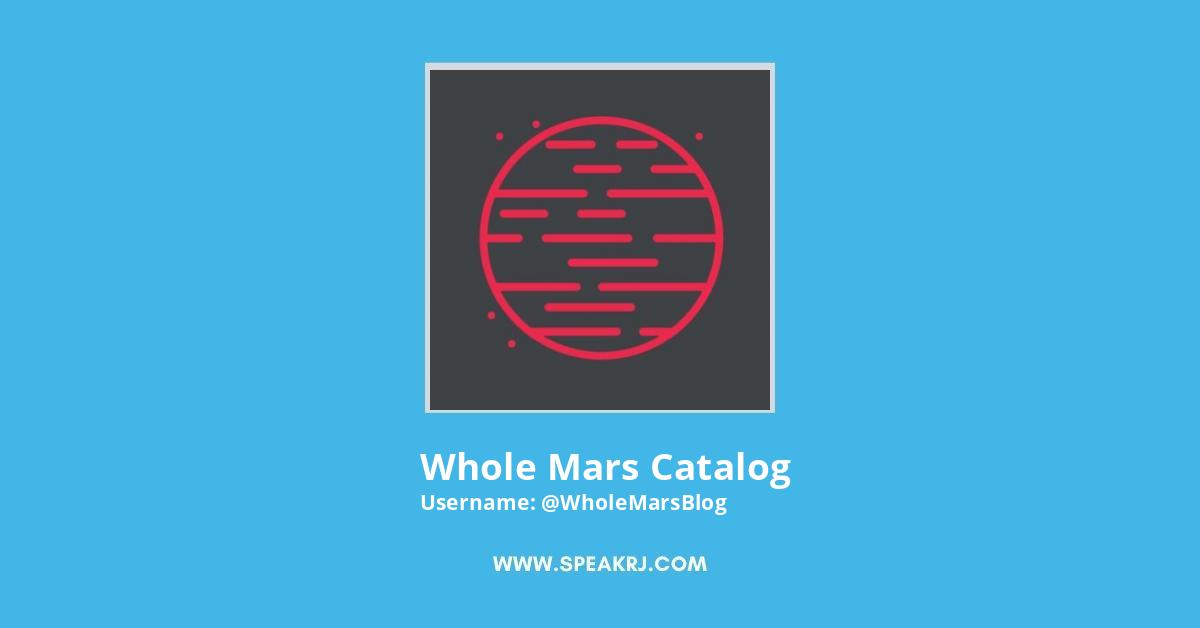 Whole Mars Catalog Twitter Stats