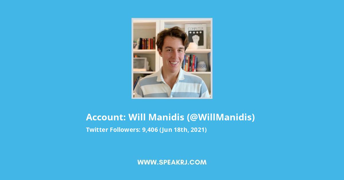 Will Manidis Twitter Stats