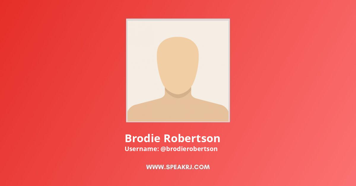 Brodie Robertson YouTube Channel Statistics Analytics SPEAKRJ