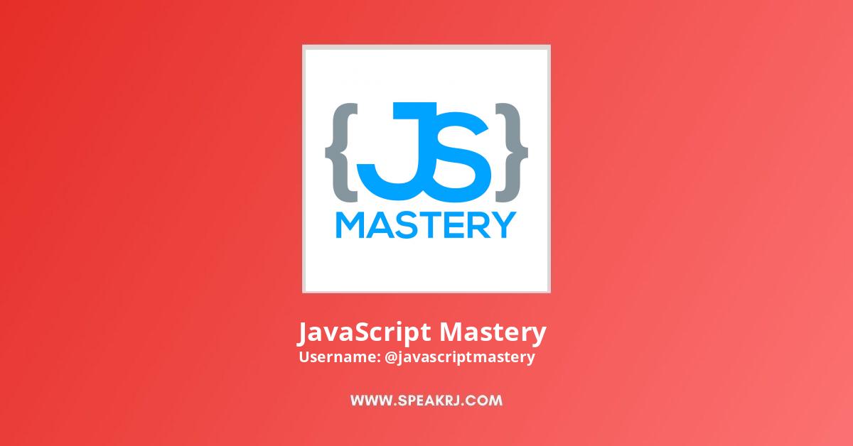JavaScript Mastery YouTube Channel Statistics / Analytics - SPEAKRJ Stats