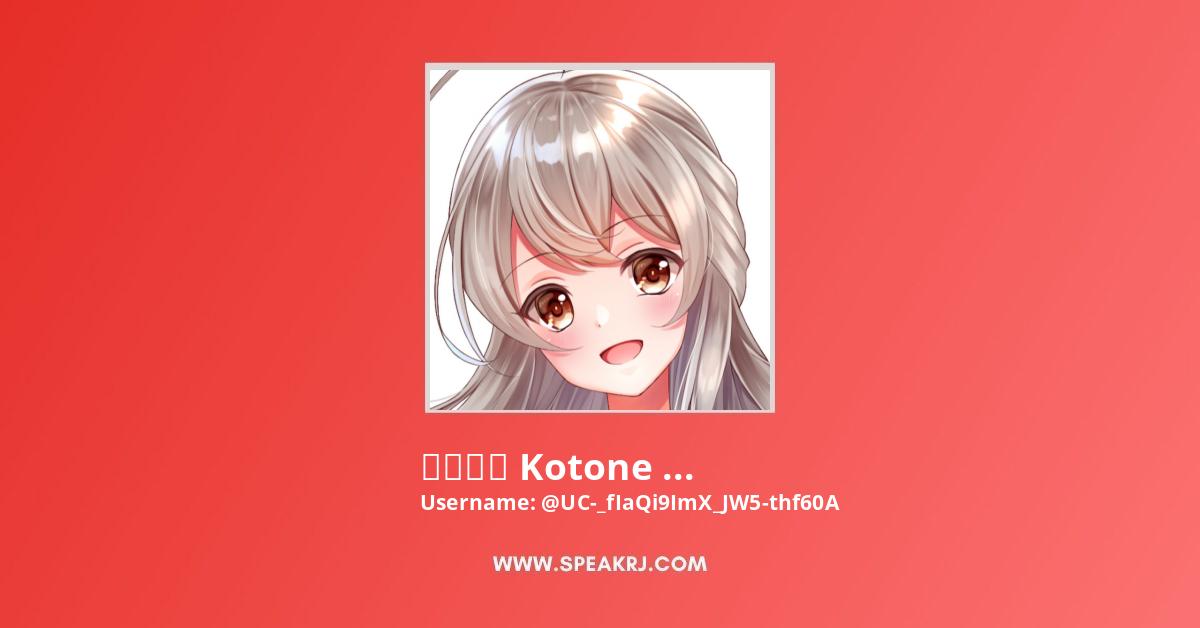 花香琴音 Kotone Racer Vtuber Youtube Channel Subscribers Statistics Speakrj Stats